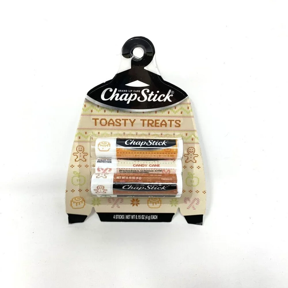 Chapstick Holiday Ugly Sweater Lip Balm Toasty Treats 0.15oz/4 count Fall Winter